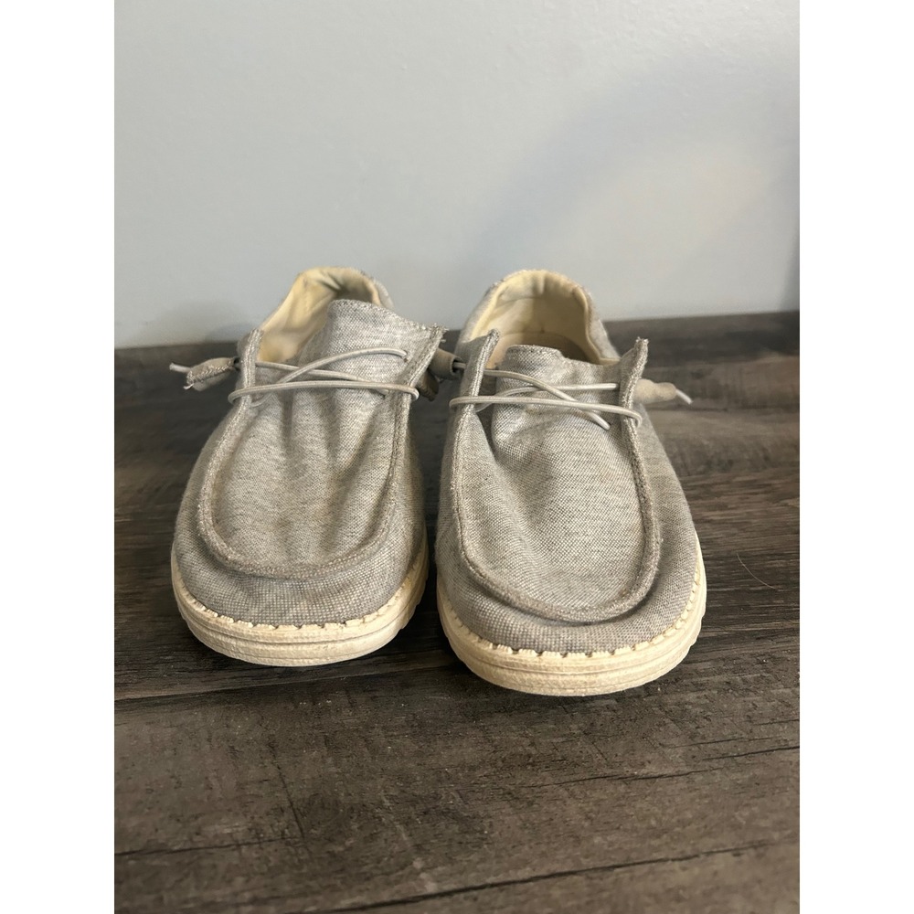 Hey Dude Wendy Stretch Fleece Glacier Gray Slip On Loafers Shoes Womens 8 - Picture 2 of 6